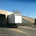 the truck went under the bridge