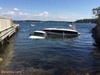 car went into the water for launching boat