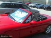 convertible with protection from the sun on the windshield
